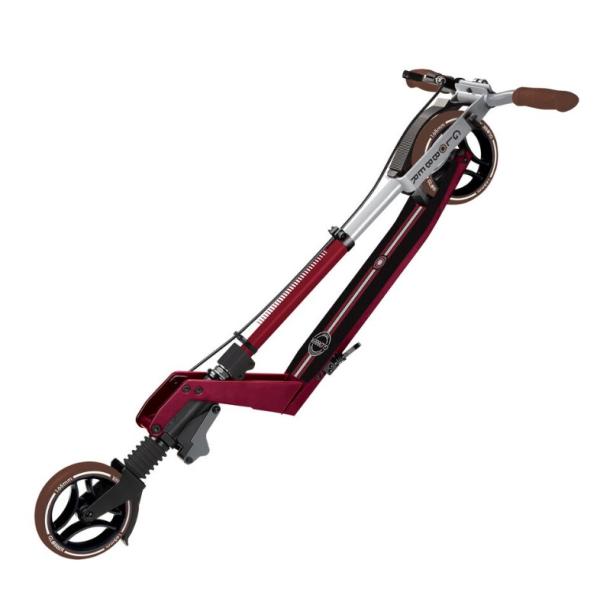 Globber Koloběžka One K 165 Deluxe Vintage Red s předním tlumičem a brzdou, nosnost 100kg (obrázek 4)