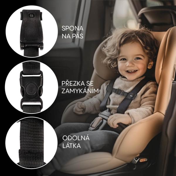 Zámek bezpečnostního pásu pro autosedačky DELUXE, Black (obrázek 3)