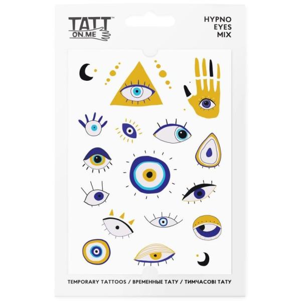 TATTonMe Voděodolné dočasné tetovačky Hypno Eyes mix