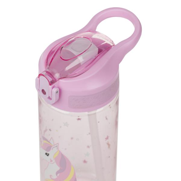 BAAGL Tritanová láhev na nápoje se slámkou Rainbow Unicorn, 500 ml (obrázek 3)