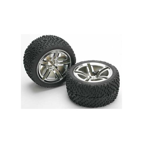 Traxxas Roue 2.8", Jante Twin-Spoke ArgentéE, Pneu Victory (2)-image