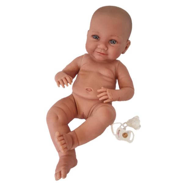 Llorens 738AA NEW BORN Holčička – realistická panenka miminko s celovinylovým tělem