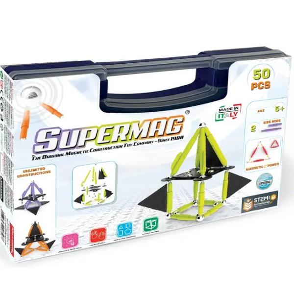 SUPERMAG magnetická stavebnice Technicolor 50ks
