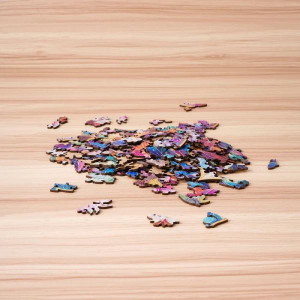 RoboTime Dřevěné puzzle Květinová mandala