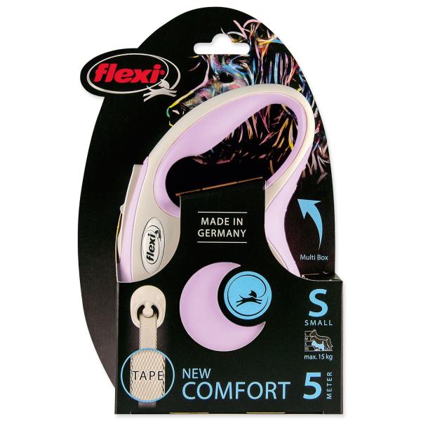 Vodítko Flexi New Comfort páska S růžové 5m