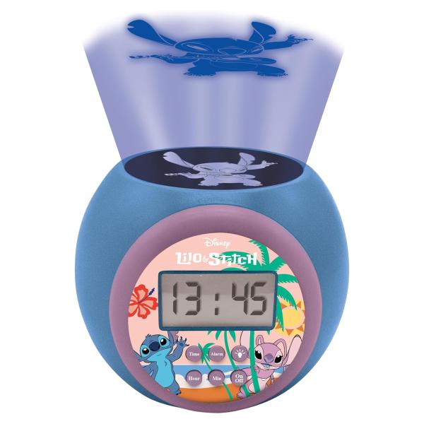 Budík s projektorom Disney Stitch