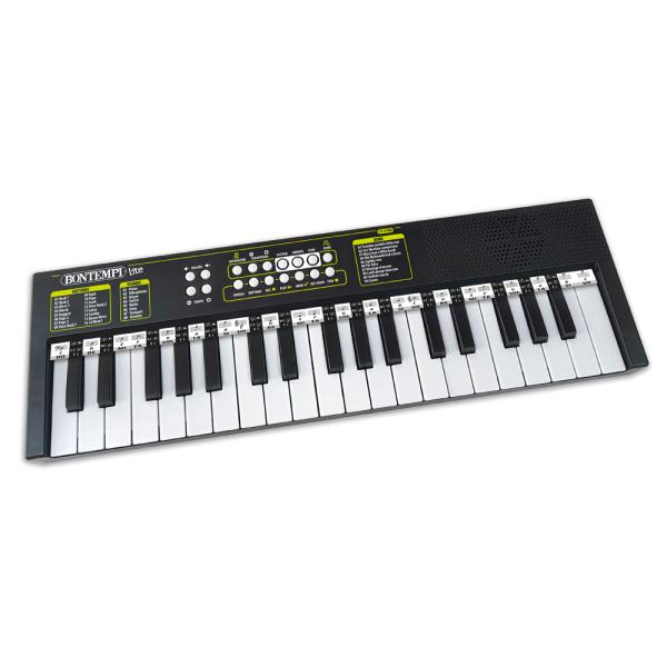 Bontempi | Clavier ÉLectronique 37 Touches Avec Fonction Apprentissage, 10 Chansons, 16 Rythmes, 8 Sons, Enregistrement, Effets, USB-C, 480X150X40 Mm, Pour Enfants Et DéButants-image
