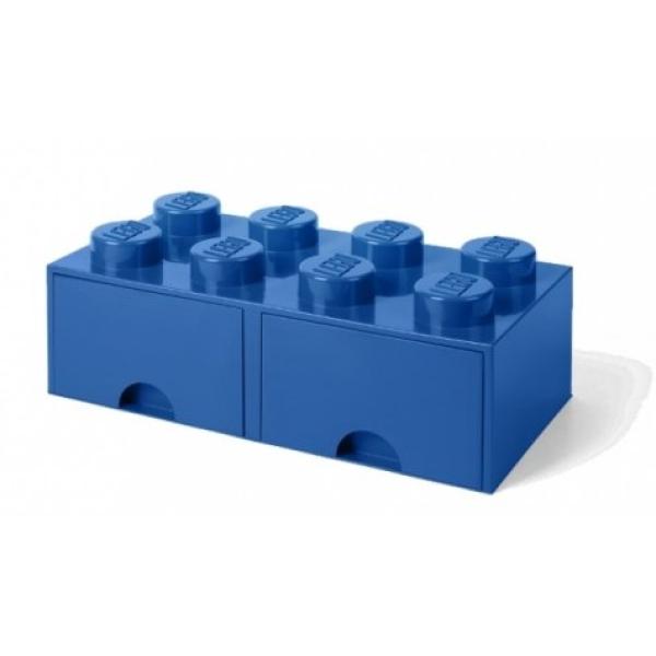 Room Copenhagen- Contenitore Brick 8 Cassetto, Colore Blue, 8 Bottoni, Rcl BD8 Bl-image