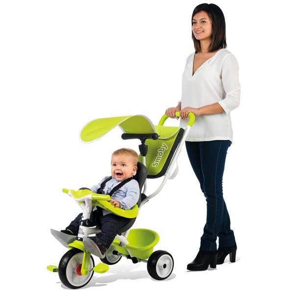 Smoby Tříkolka Baby Balade zelenošedá 741100