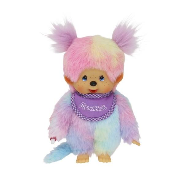 Monchhichi Mončiči dievča dúhové (plnené guličkami) 20cm