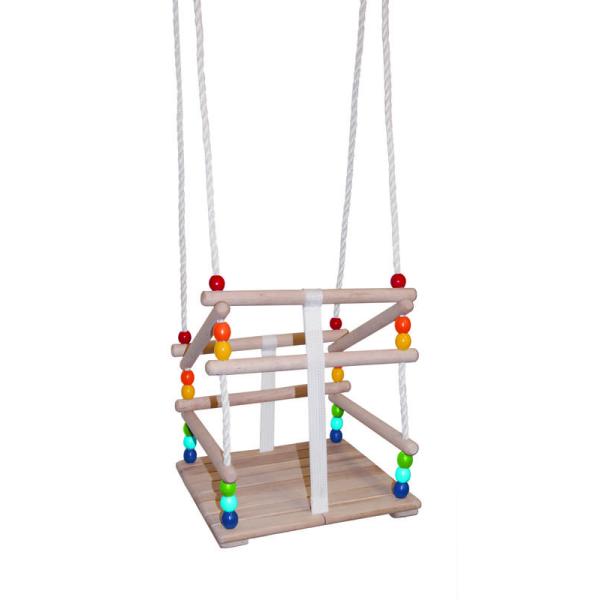 Woody Dětská houpačka Woody dřevěná pro nejmenší