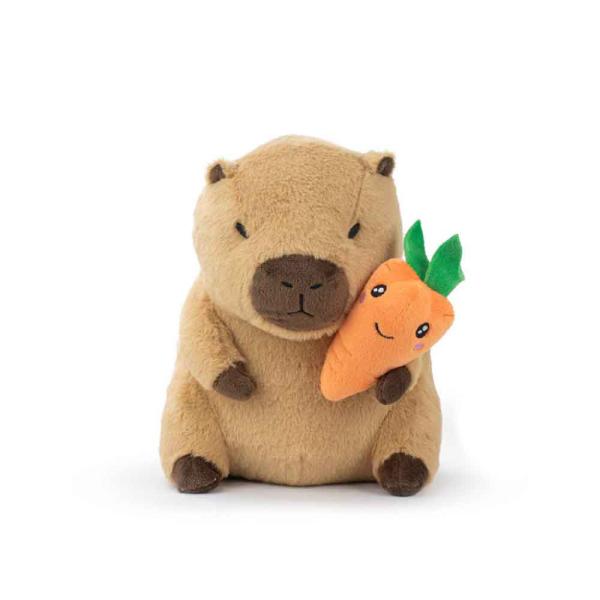 KAWAII Kapybara s mrkví plyšová hračka 22 cm