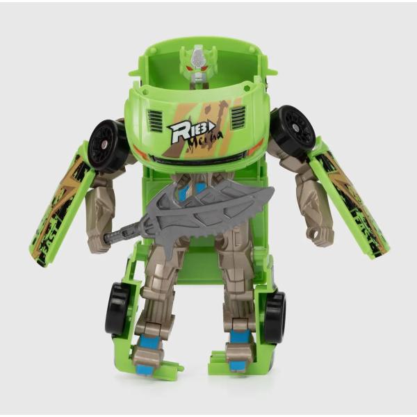 Transformer auto/robot plast 14cm zelený, 17x26x6cm