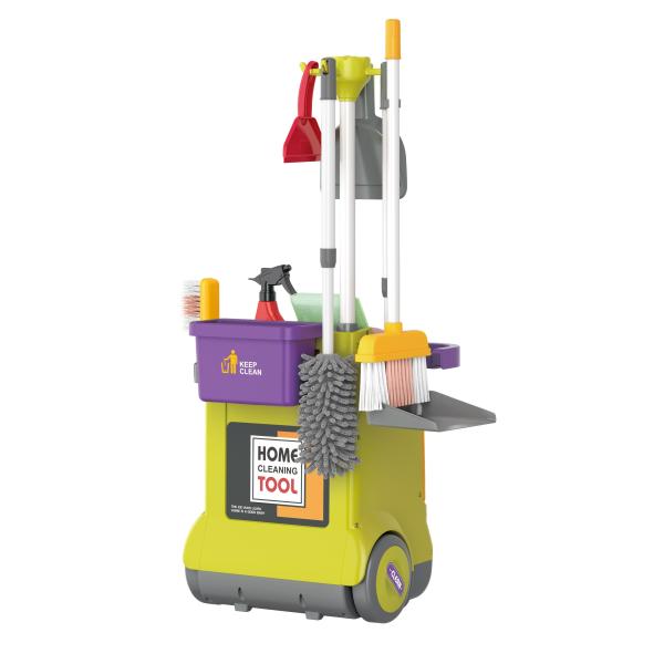 Úklidový set s vozíkem 33,5×31,5×71 cm