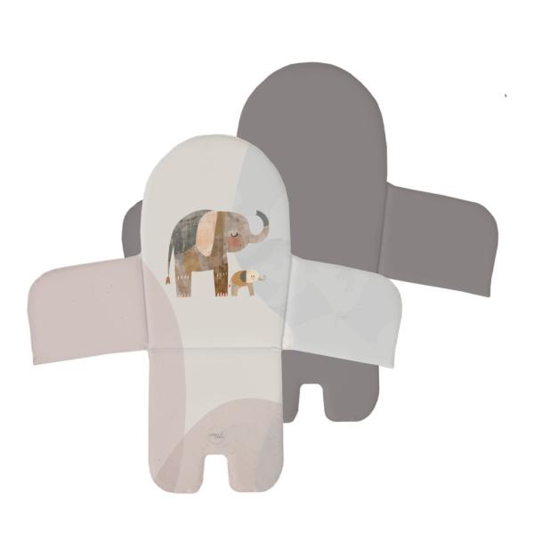 Ceba Vložka do jídelní židle (38×28) Basic Elephant Family