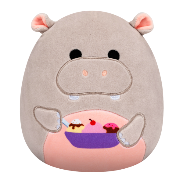 SQUISHMALLOWS Hipopótamo gris con helado - Harrison