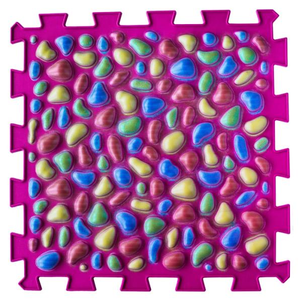 Ortek Masážní ortopedická podložka Puzzle „Mix“ 6 prvků Růžový kamínek
