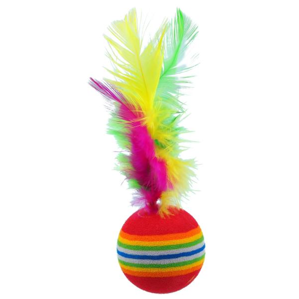 Hračka Magic Cat míček s pírky 3,8cm 60ks