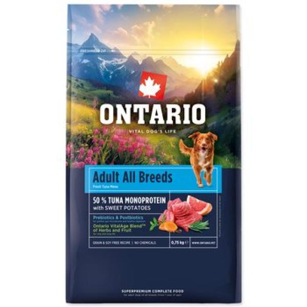 Krmivo Ontario Adult All Breeds Monoprotein Tuna & Sweet Potatoes 0,75kg (obrázek 4)