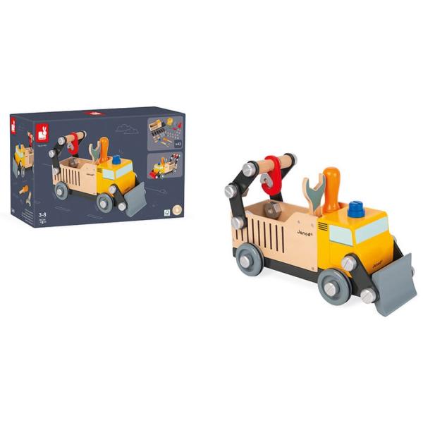 Janod Dřevěné auto a stavebnice Nákladní auto BricoKids (obrázek 7)