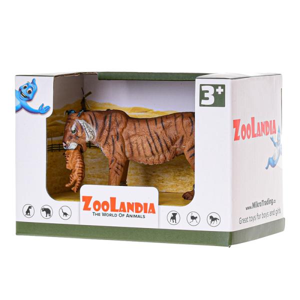 Zoolandia tygr s mládětem 15cm