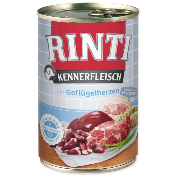 Konzerva Rinti Kennerfleisch Adult drůbeží srdce 400g