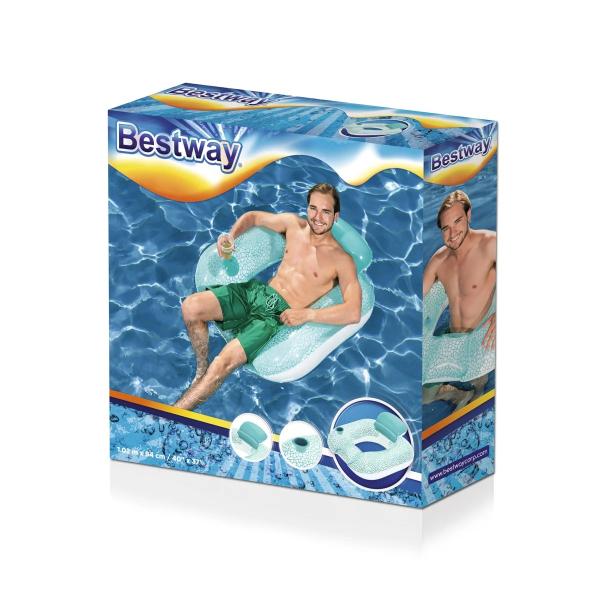 BESTWAY 43097 - Nafukovací křeslo s opěrkou 102 x 94 cm (obrázek 10)