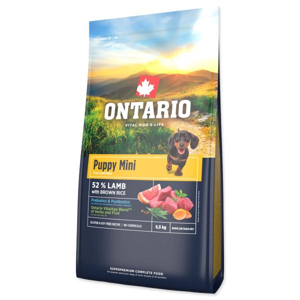 Krmivo Ontario Puppy Mini Lamb & Brown Rice 6,5kg (obrázek 7)