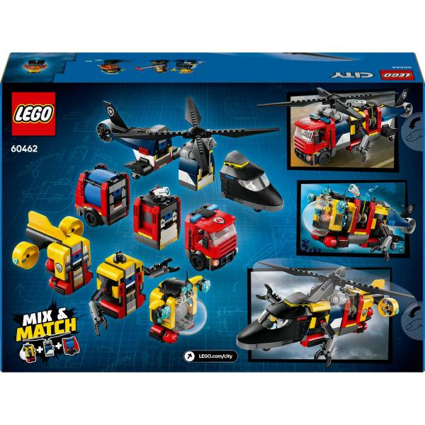 LEGO® City 60462 Remix: Helikoptéra, hasičské auto a ponorka