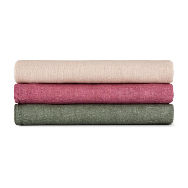 PETITE & MARS Sada plen bambusová mušelínová 3ks Moussy Botanic Tones 68 x 68 cm (obrázek 3)
