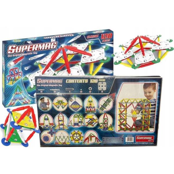 SUPERMAG magnetická stavebnice Classic primary 120ks
