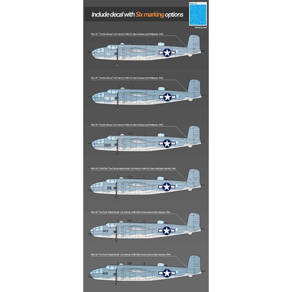 Model Kit letadlo 12334 – USMC PBJ-1D (B-25 Mitchell) (1:48)