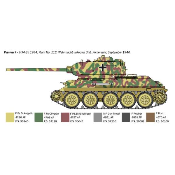 Model Kit tank 6758 - T34/85 Závod 112 Mod. 1944 (1:35) (obrázek 9)