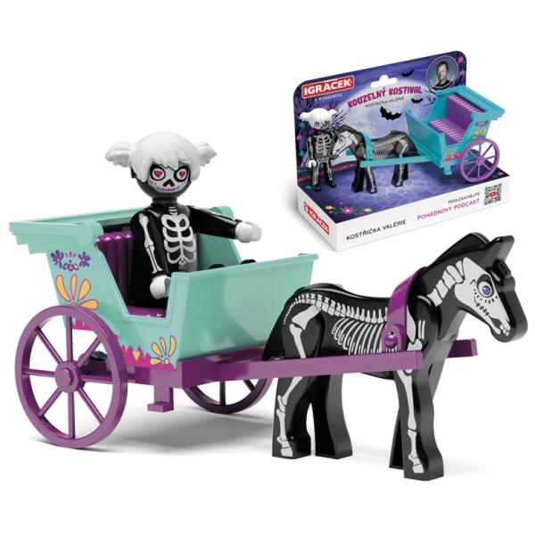 Igráčik s rozprávkou Kostrička s kočiarom a koňom