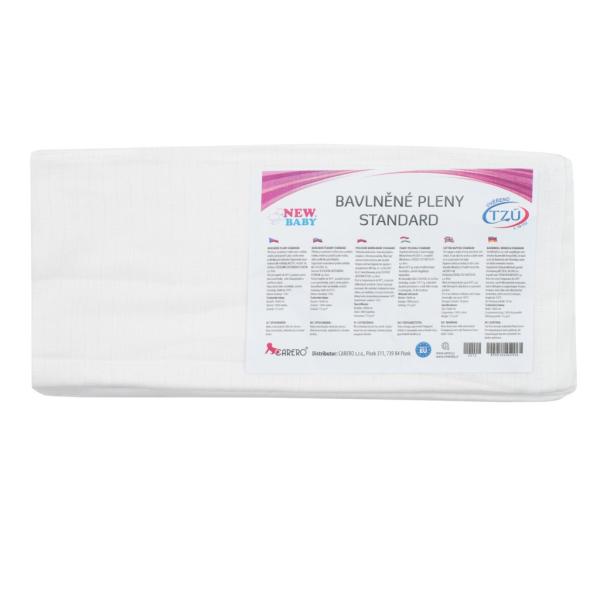 Bavlněné plenky NEW BABY 70×80 cm STANDARD, 10 ks