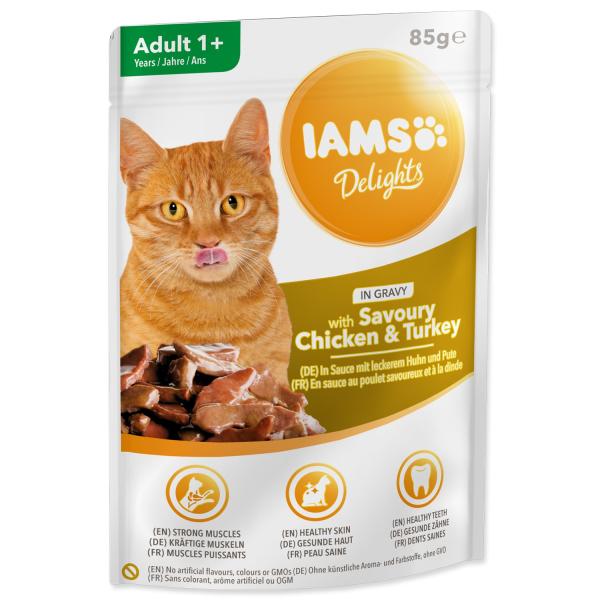 Kapsička IAMS kuře a krůtí v omáčce 85g (obrázek 6)