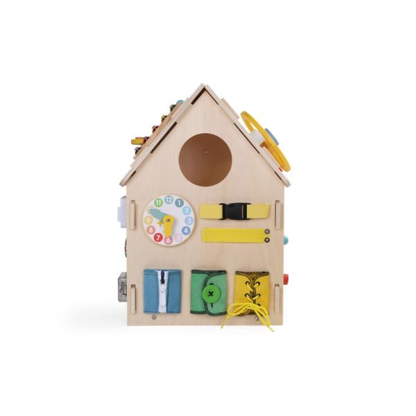 2Kids Toys Activity board Domeček přírodní (obrázek 3)