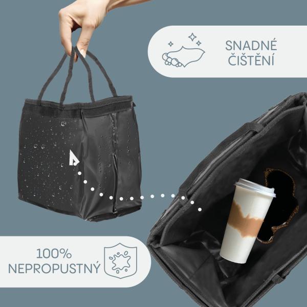 Vodotěsný odpadkový koš do auta s víkem, Black (obrázek 8)