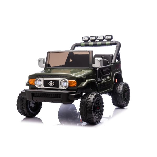 Elektrické autíčko Toyota FJ Cruiser XXL s pohonem 4×4, licencované (Dvou místné), zelené,