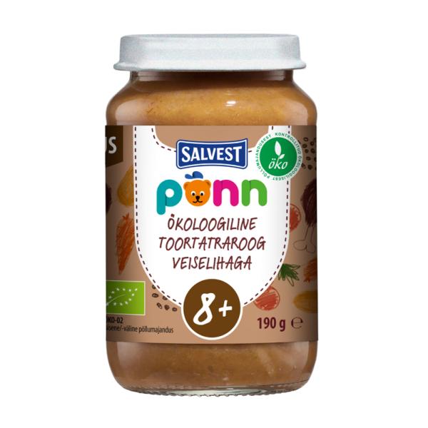 SALVEST Ponn BIO Mäso hovädzie s pohánkou a zeleninou 190 g