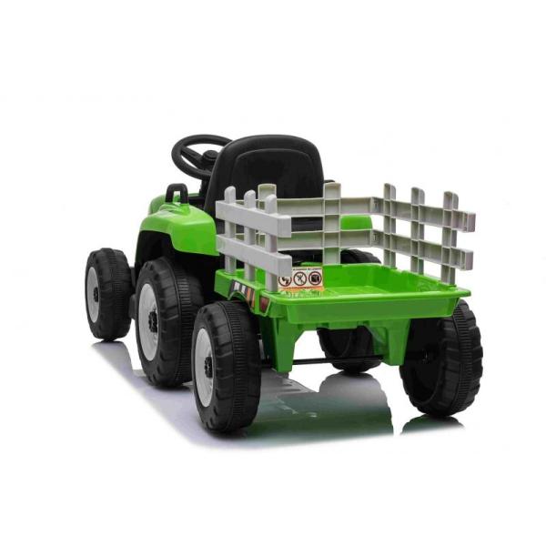 Elektrický Traktor Workers s vlečkou, zelený, Pohon zadních kol, 12V baterie (obrázek 5)