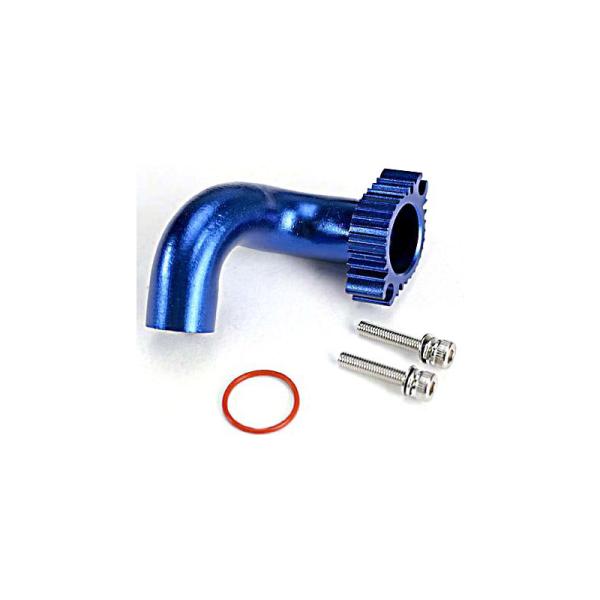 Traxxas hliníkový výfuk motora zadný: TRX 2.5/3.3