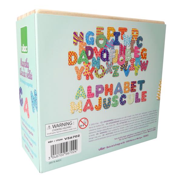 Vilac Dřevěné magnetky velká abeceda 56ks (obrázek 3)