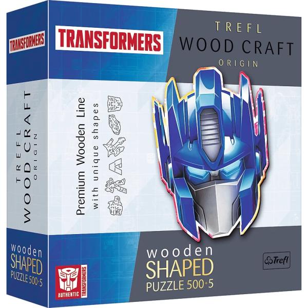 Trefl Drevené puzzle 500+5 - Autobot: Optimus Prime / Hasbro Transformers FSC Mix 70%