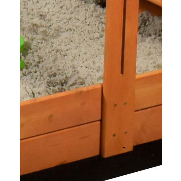 Dětské dřevěné pískoviště se stříškou Baby Mix 120×120 cm červeno-bílé