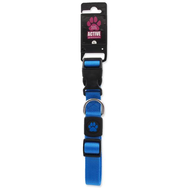 Obojek Active Dog Premium L modrý 2,5×45-68cm