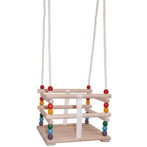 Woody Dětská houpačka Woody dřevěná pro nejmenší