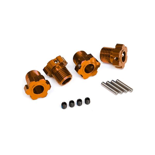 Traxxas náboj kolesa 17mm drážkovaný hliníkový oranžový (4)