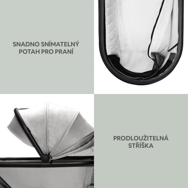 Nastavte športový kočík Move Cross 3 + korba XL 3 + adaptéry, Metal Grey (obrázek 6)