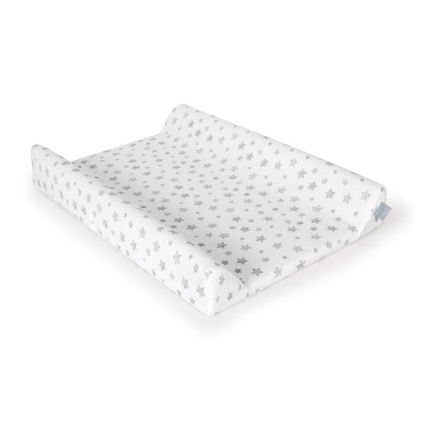 CEBA Poťah na prebaľovaciu podložku 50 x 70-80 Light Grey + Grey Stars 2ks